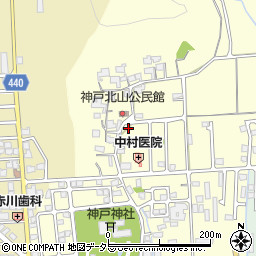 兵庫県たつの市揖保川町神戸北山周辺の地図
