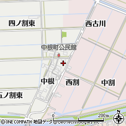 愛知県西尾市中根町中根53周辺の地図