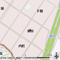 愛知県豊橋市賀茂町束田周辺の地図