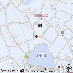 兵庫県加古川市志方町岡周辺の地図
