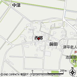 愛知県西尾市吉良町津平西郷周辺の地図