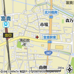 愛知県知多郡武豊町冨貴市場76周辺の地図