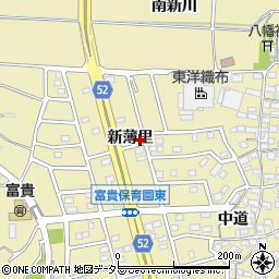 愛知県知多郡武豊町冨貴新薄里周辺の地図