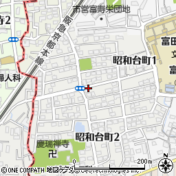 昭和台一丁目周辺の地図
