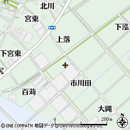 愛知県西尾市野々宮町（下落）周辺の地図