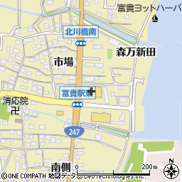 愛知県知多郡武豊町冨貴市場18周辺の地図