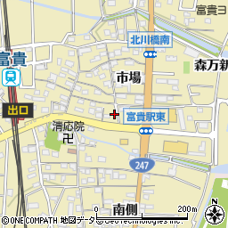 愛知県知多郡武豊町冨貴市場75周辺の地図