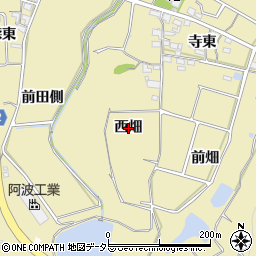 愛知県武豊町（知多郡）冨貴（西畑）周辺の地図