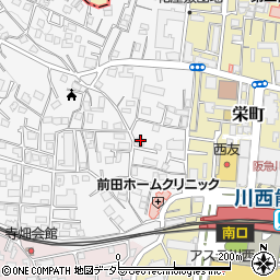 兵庫県川西市花屋敷1丁目3-15周辺の地図