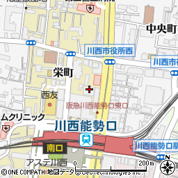 ゲオ川西能勢口駅前店周辺の地図