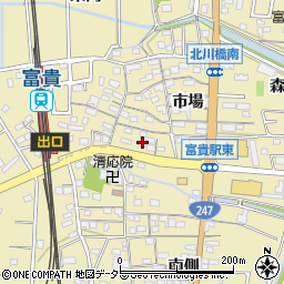 愛知県知多郡武豊町冨貴市場83周辺の地図