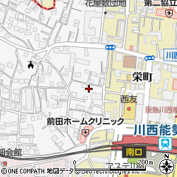 兵庫県川西市花屋敷1丁目3-22周辺の地図