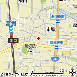 愛知県知多郡武豊町冨貴市場82周辺の地図