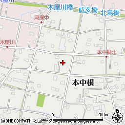 静岡県焼津市本中根725-1周辺の地図