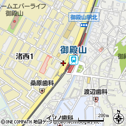 御殿山駅前周辺の地図