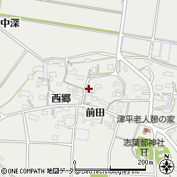 愛知県西尾市吉良町津平前田49周辺の地図