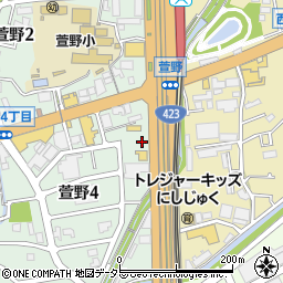 大阪府箕面市萱野4丁目3-26周辺の地図