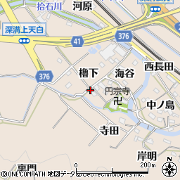 愛知県額田郡幸田町深溝海谷30周辺の地図