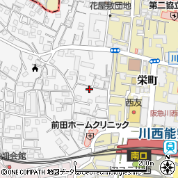 兵庫県川西市花屋敷1丁目3-20周辺の地図