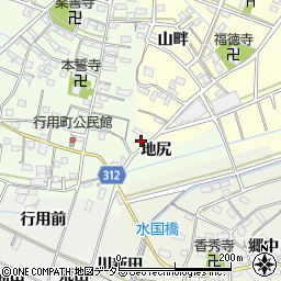 愛知県西尾市行用町東屋敷30周辺の地図