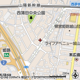 兵庫県姫路市広畑区西蒲田1613周辺の地図
