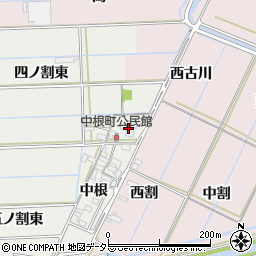 愛知県西尾市中根町中根15周辺の地図