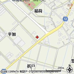 愛知県西尾市市子町稲荷98周辺の地図