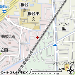 大阪府高槻市登町58-4周辺の地図