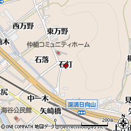 愛知県額田郡幸田町深溝石打周辺の地図