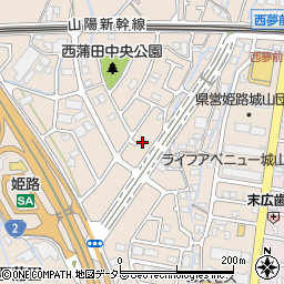 兵庫県姫路市広畑区西蒲田1618周辺の地図