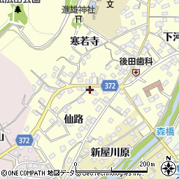 愛知県豊川市国府町仙路58周辺の地図