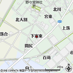 愛知県西尾市野々宮町下宮東周辺の地図