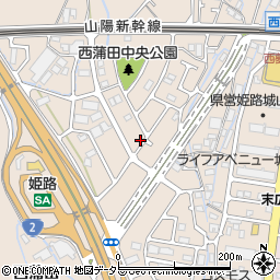 兵庫県姫路市広畑区西蒲田1653周辺の地図