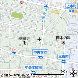 愛知県蒲郡市中央本町周辺の地図