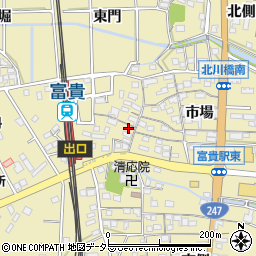 愛知県知多郡武豊町冨貴市場94周辺の地図