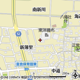 愛知県武豊町（知多郡）冨貴（薄里）周辺の地図