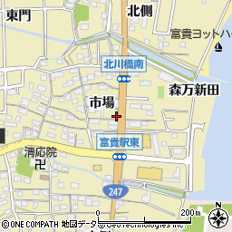 愛知県知多郡武豊町冨貴市場周辺の地図
