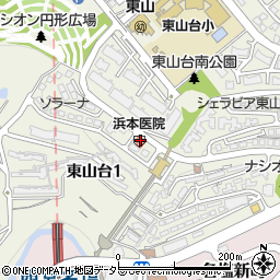 浜本医院周辺の地図