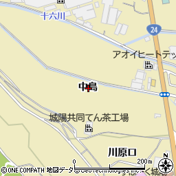 京都府城陽市奈島中島周辺の地図