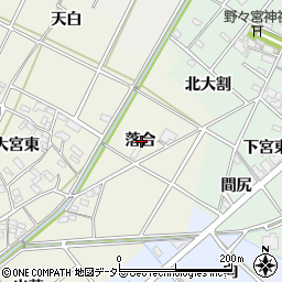 愛知県西尾市市子町落合周辺の地図