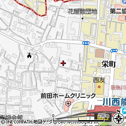 兵庫県川西市花屋敷1丁目2-3周辺の地図