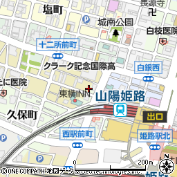 花まるパーキング姫路忍町駐車場周辺の地図