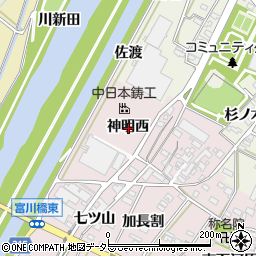 愛知県西尾市吉良町下横須賀神明西周辺の地図
