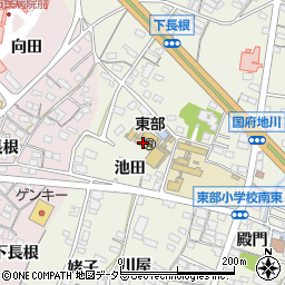 蒲郡市立東部保育園周辺の地図