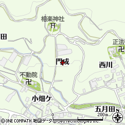 愛知県蒲郡市相楽町門成周辺の地図