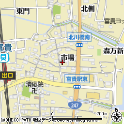愛知県知多郡武豊町冨貴市場35周辺の地図