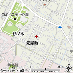 愛知県西尾市吉良町上横須賀元屋敷47周辺の地図