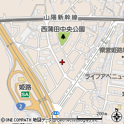 兵庫県姫路市広畑区西蒲田1657周辺の地図