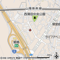 兵庫県姫路市広畑区西蒲田1665周辺の地図