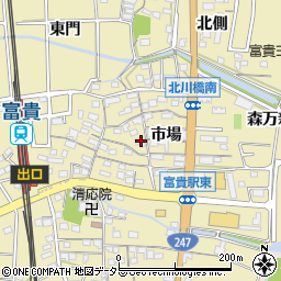 愛知県知多郡武豊町冨貴市場70周辺の地図